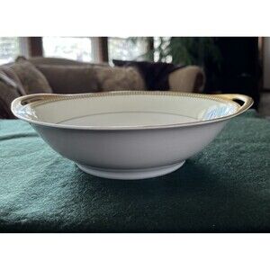 Haviland Limoges Schleiger 278 10" Round Vegetable Bowl White Cream Gold France